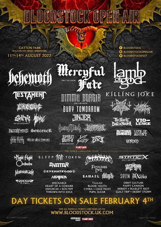 Updated Bloodstock 2022 poster