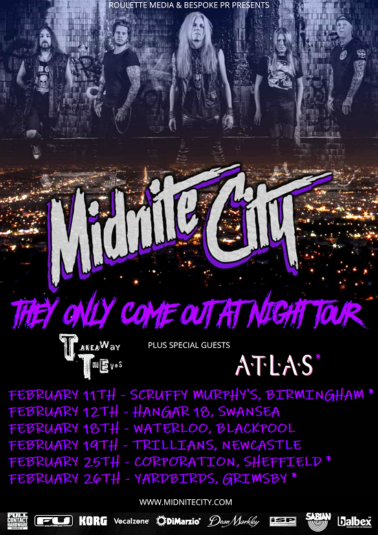 Midnite City Feb 2022 tour poster