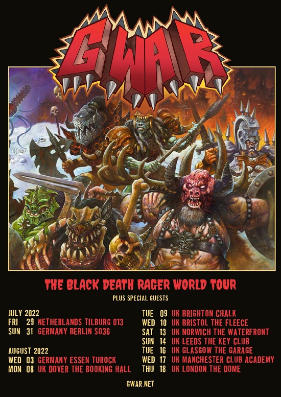 Poster for GWAR 2022 tour