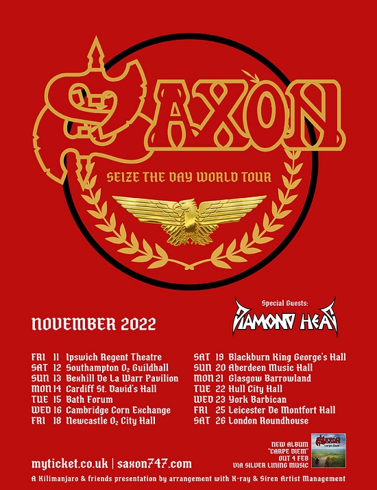 Saxon 2022 tour poster