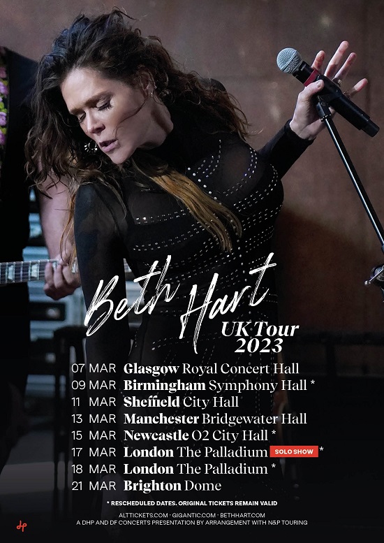 Beth Hart 2023 UK tour poster