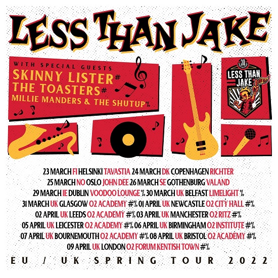Less Than Jake 2022 tour poster