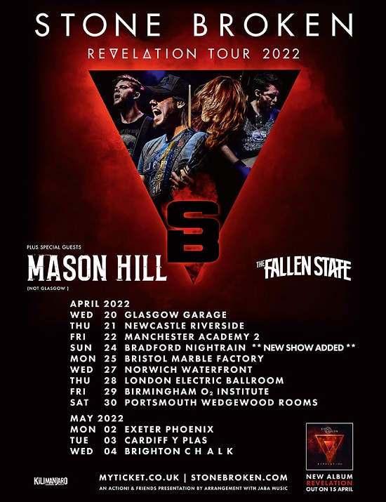 Stone Broken 2022 tour poster