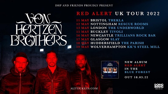 Von Hertzen Brothers May 2022 tour poster