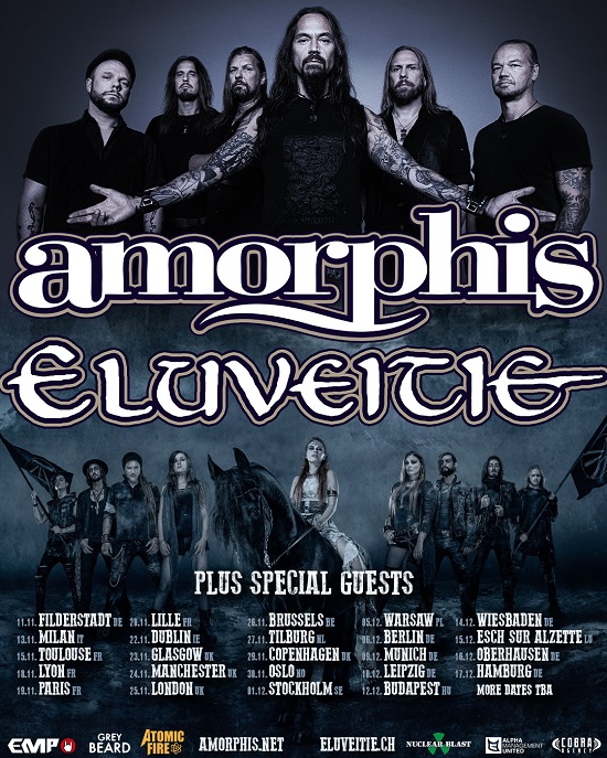 Poster for 2022 co-headline tour by Amorphis and Eluveitie