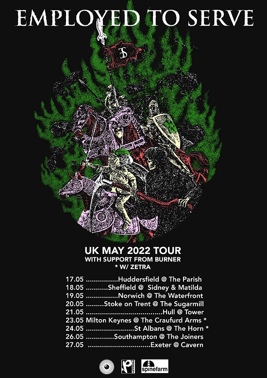 Employed To Serve May 2022 tour poster