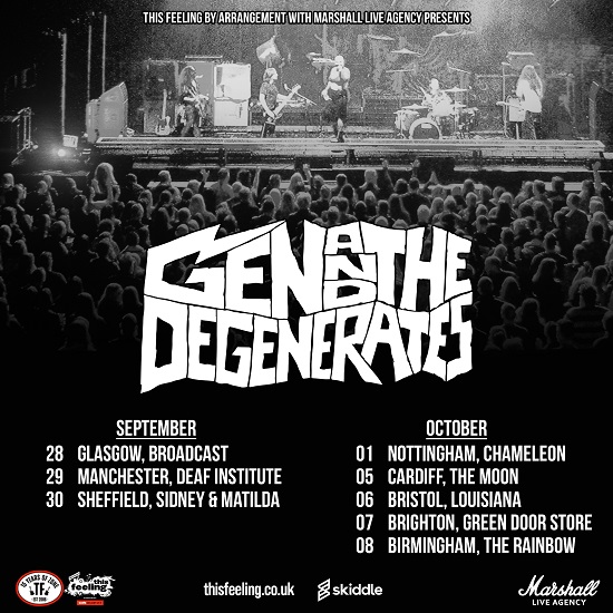 Gen And The Degenerates 2022 tour poster