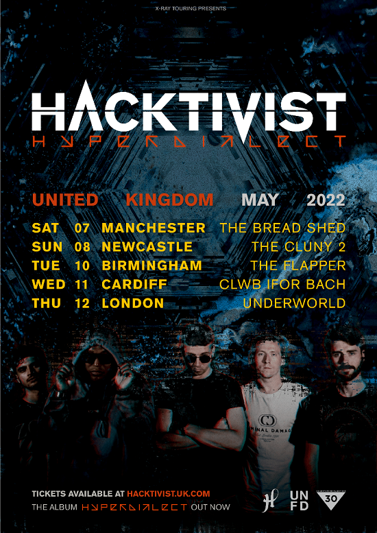 Hacktivist May 2022 tour poster