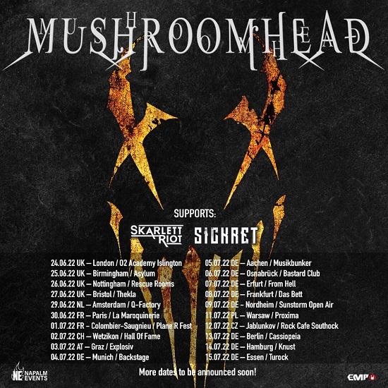 Mushroomhead 2022 tour poster