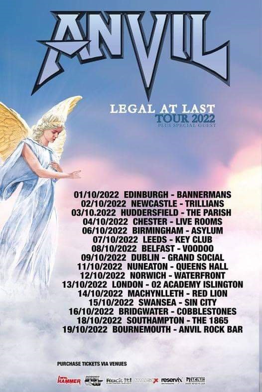 Poster for Anvil 2022 UK tour