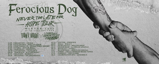 Ferocious Dog winter 2022 tour header