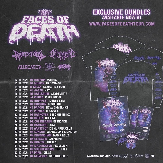 Faces Of Death 2022 tour poster