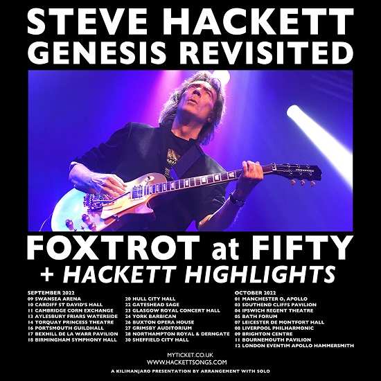 Poster for Steve Hackett Foxtrot At Fifty tour