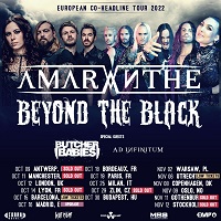 Amaranthe Beyond The Black 2022 tour poster