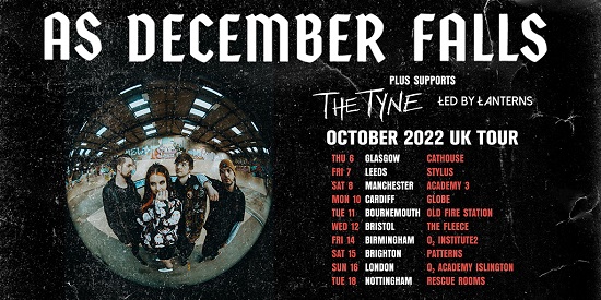 As December Falls 2022 tour poster