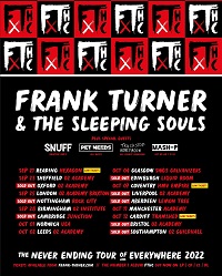 Frank Turner 2022 tour poster