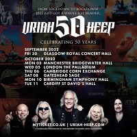 Uriah Heep 2022 UK tour poster
