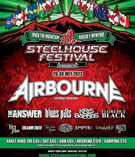 FESTIVAL NEWS: Steelhouse to go Airbourne in 2023