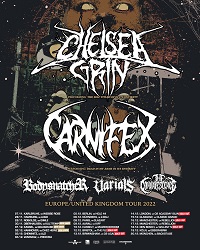 Poster for 2022 Chelsea Grin Carnifex co-headline tour