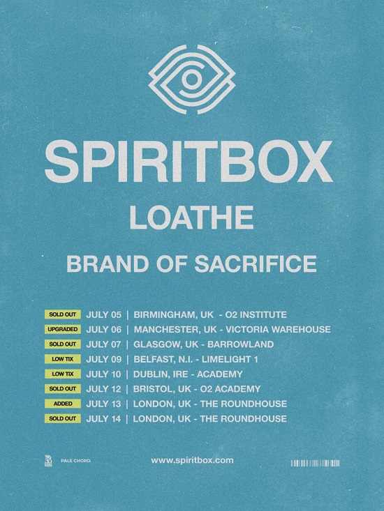 Updated Spiritbox 2023 tour poster