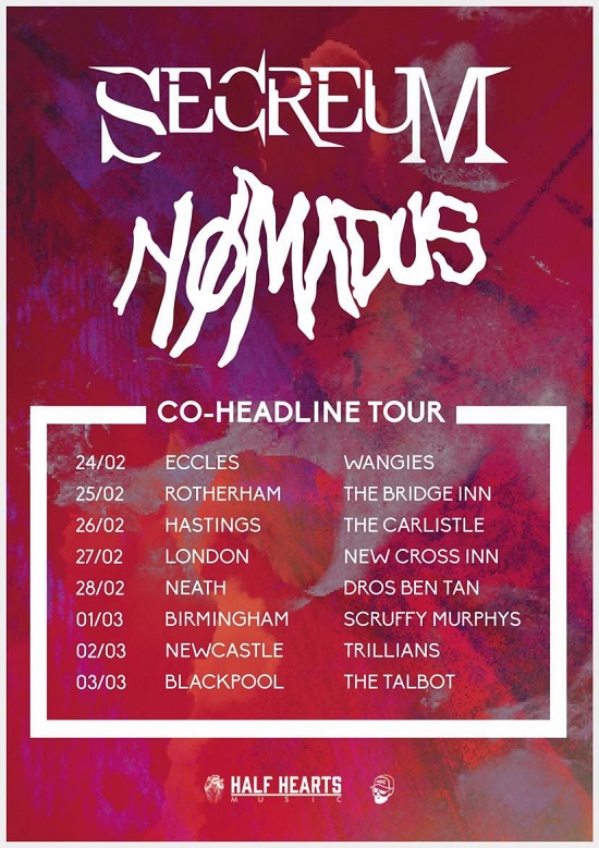 Poster for co-headline tour by Nomadus and Secreum