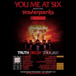 You Me At Six Truth Decay 2023 tour poster