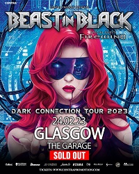 Poster for Beast In Black in Glasgow, February 2023