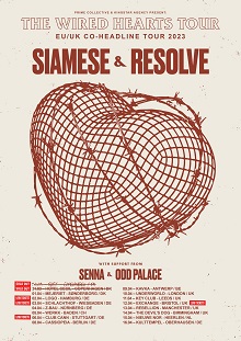 Poster for 2023 co-headline tour by Siamese and Resolve