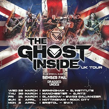 The Ghost Inside 2023 UK tour poster