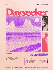 Dayseeker 2023 UK tour poster