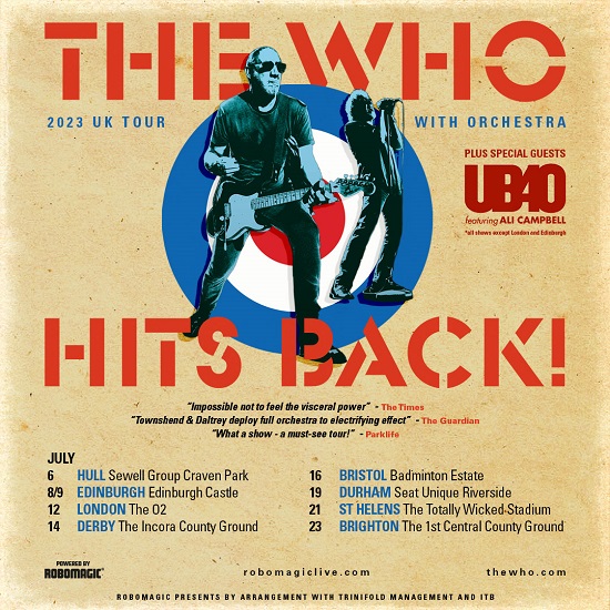 The Who Hits Back 2023 tour poster