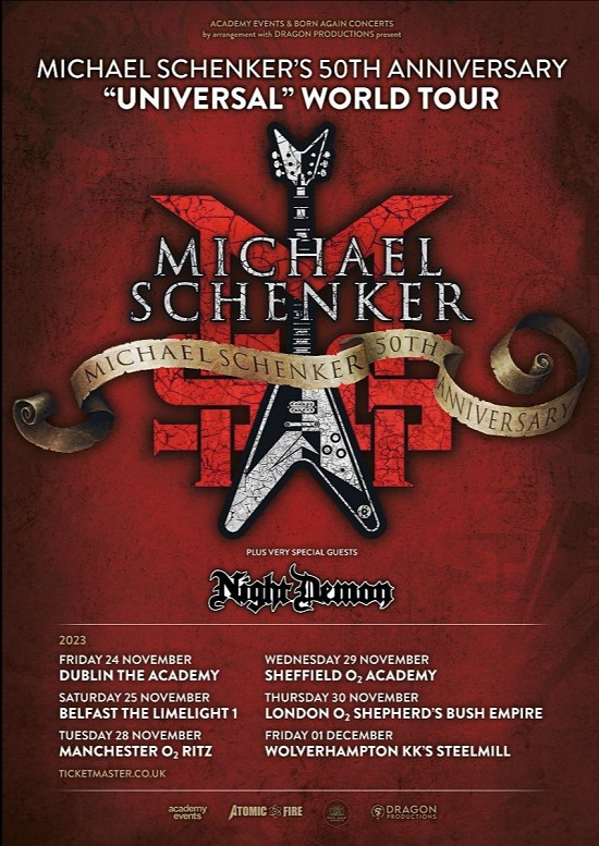 Michael Schenker 2023 tour poster