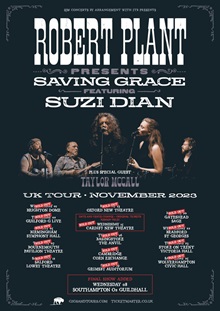 Poster for Robert Plant Saving Grace November 2023 tour