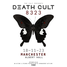 Poster for Death Cult at Manchester Albert Hall 18 November 2023