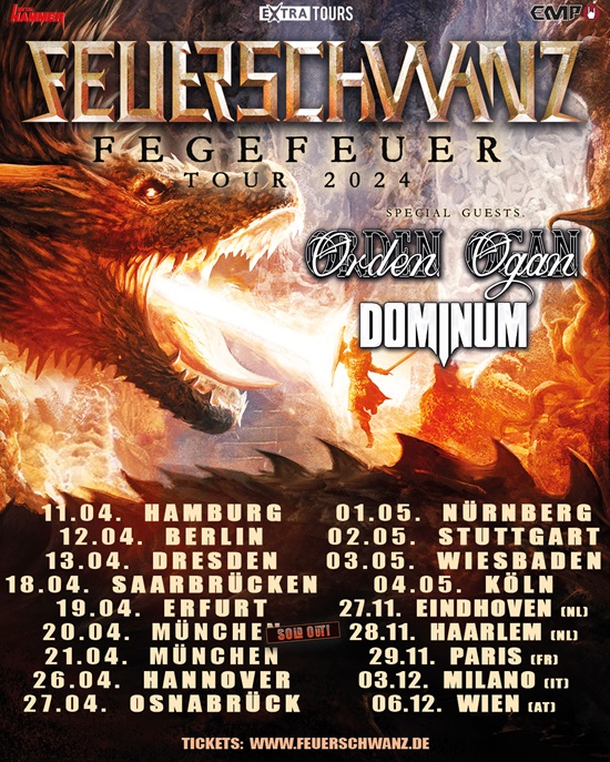 Feuerschwanz 2024 German tour poster