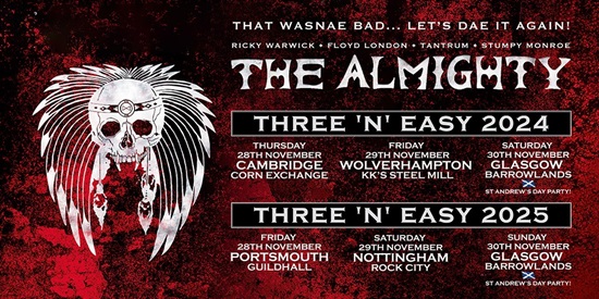 The Almighty Three N Easy tour poster