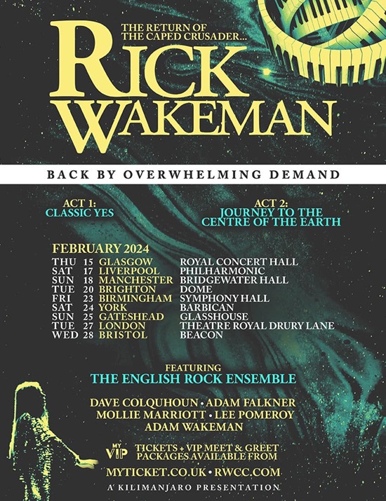 Rick Wakeman 2024 tour poster