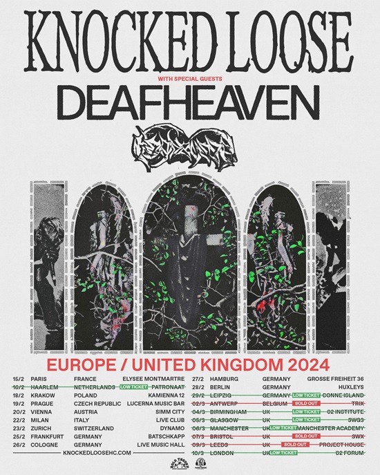 Knocked Loose 2024 tour poster