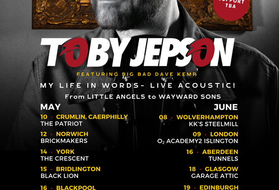 TOUR NEWS: Toby Jepson to share his ‘life’ on the road