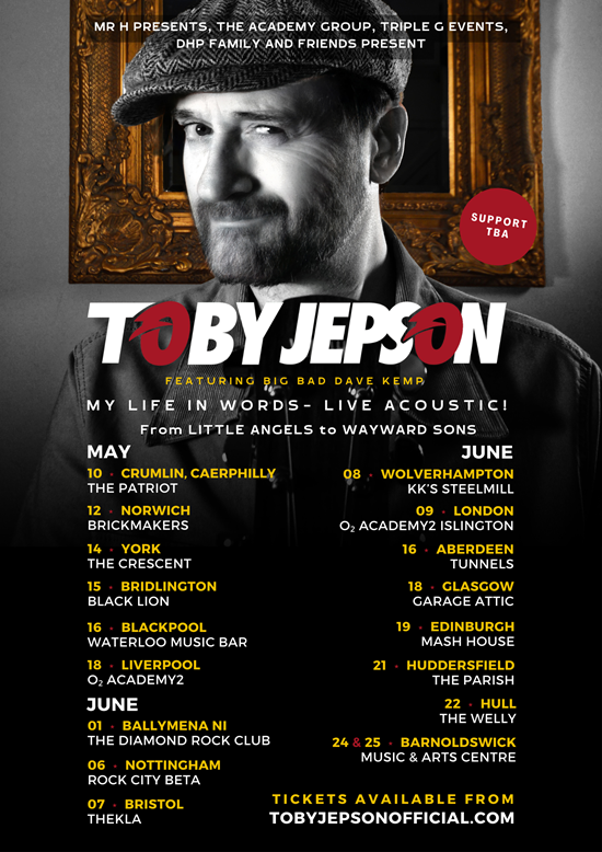 Toby Jepson 2024 tour poster
