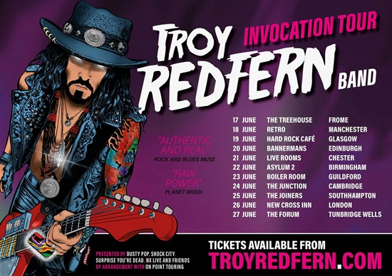 Troy Redfern June 2024 tour poster