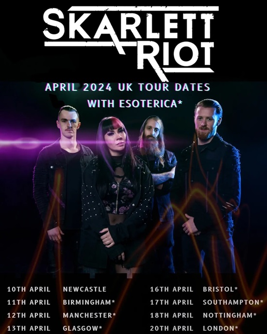Skarlett Riot April 2024 tour poster
