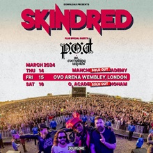 Poster for Skindred March 2024 tour