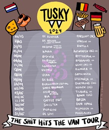 Tusky 2024 tour poster