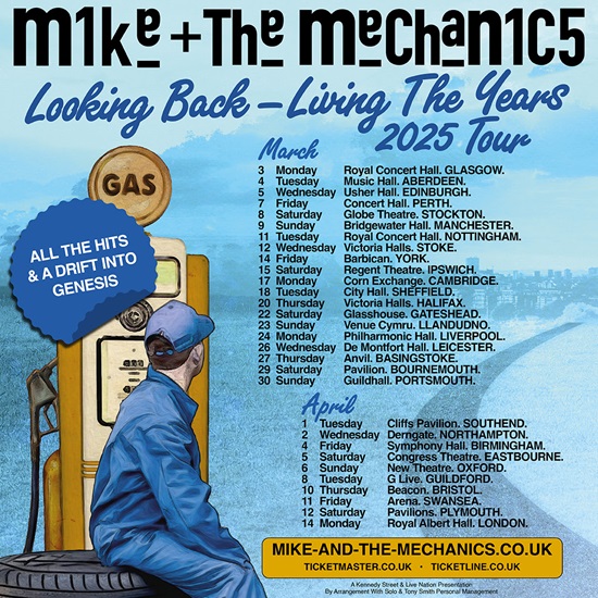 Mike + The Mechanics 2025 tour poster