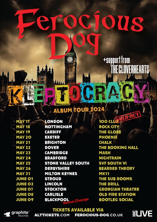 Ferocious Dog 2024 tour poster