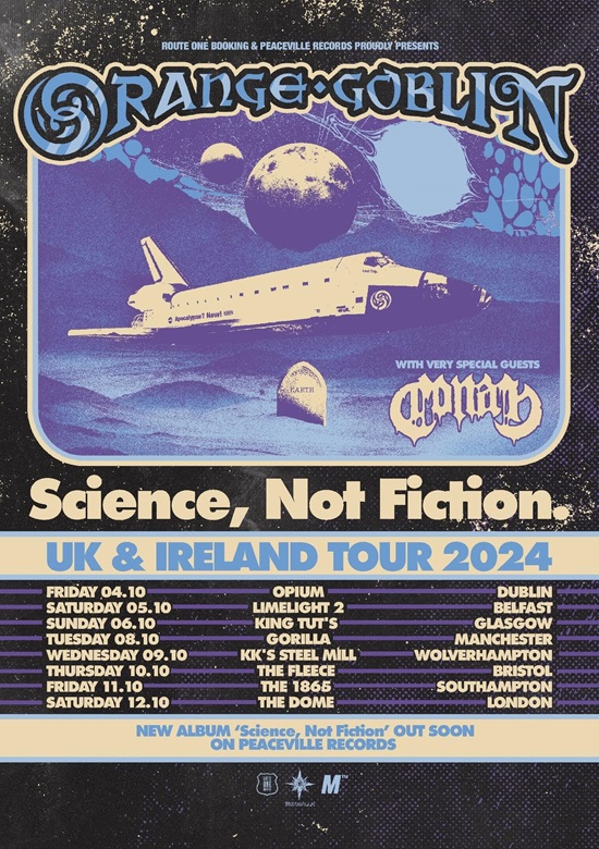 Orange Goblin 2024 UK Ireland tour poster