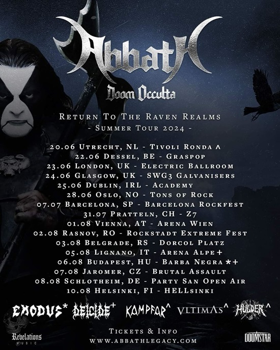 Abbath 2024 tour poster