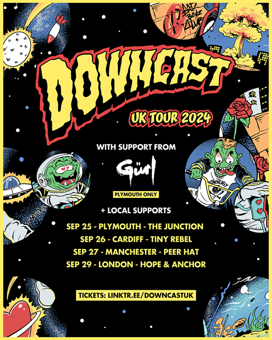 Poster for downcast September 2024 tour dates