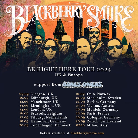 Blackberry Smoke 2024 tour poster